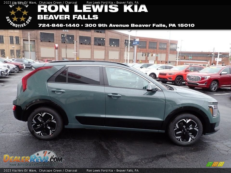 2023 Kia Niro EV Wave Cityscape Green / Charcoal Photo #1