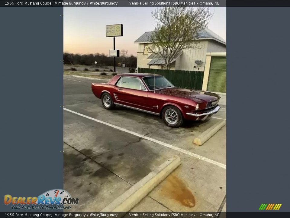 Vintage Burgundy 1966 Ford Mustang Coupe Photo #6