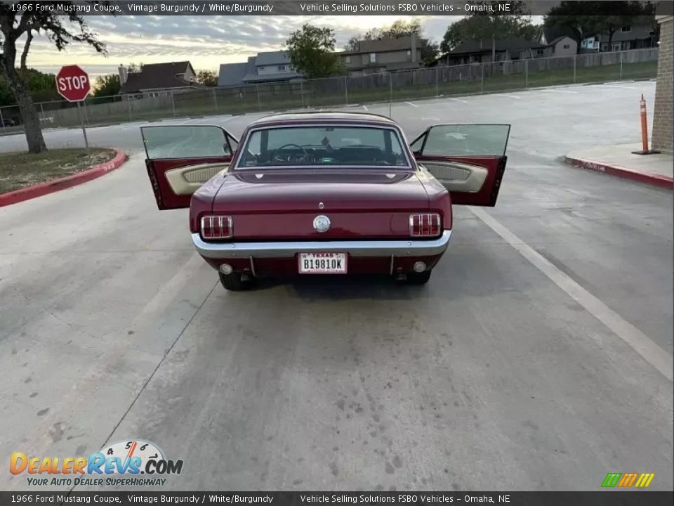 1966 Ford Mustang Coupe Vintage Burgundy / White/Burgundy Photo #9