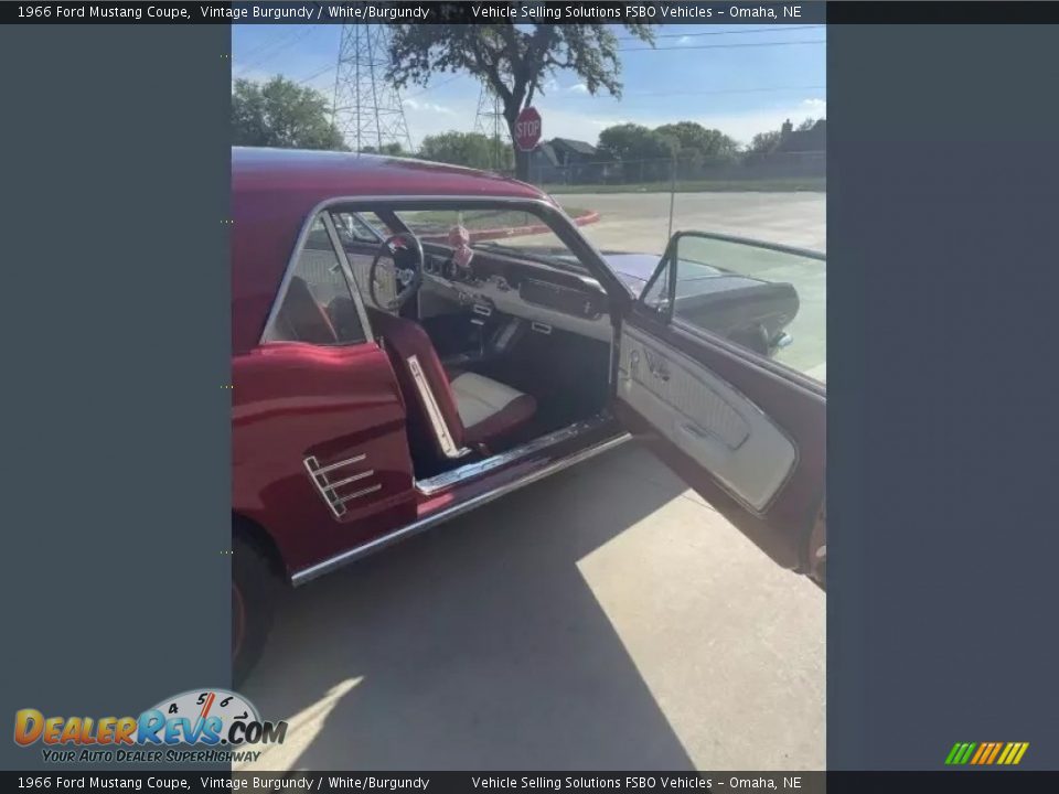 1966 Ford Mustang Coupe Vintage Burgundy / White/Burgundy Photo #11