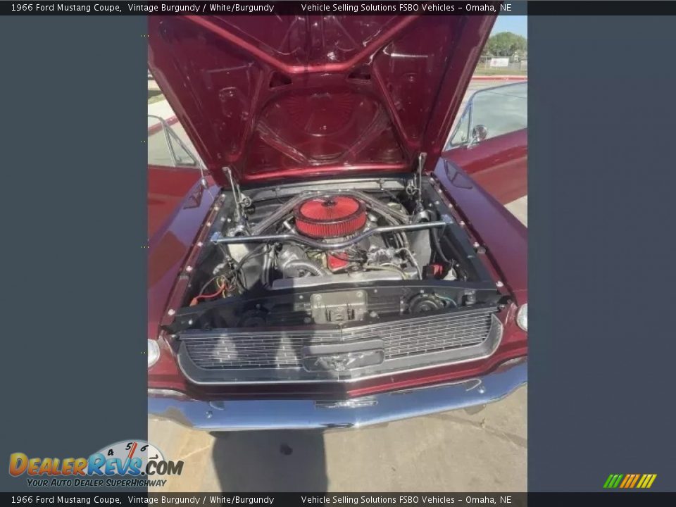 1966 Ford Mustang Coupe Vintage Burgundy / White/Burgundy Photo #15