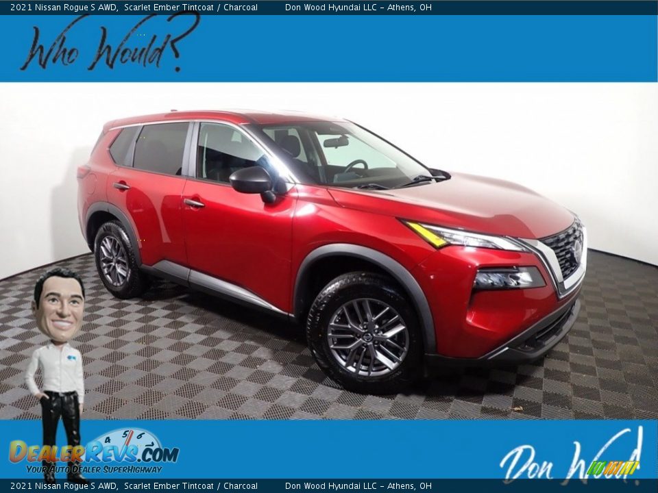 2021 Nissan Rogue S AWD Scarlet Ember Tintcoat / Charcoal Photo #1