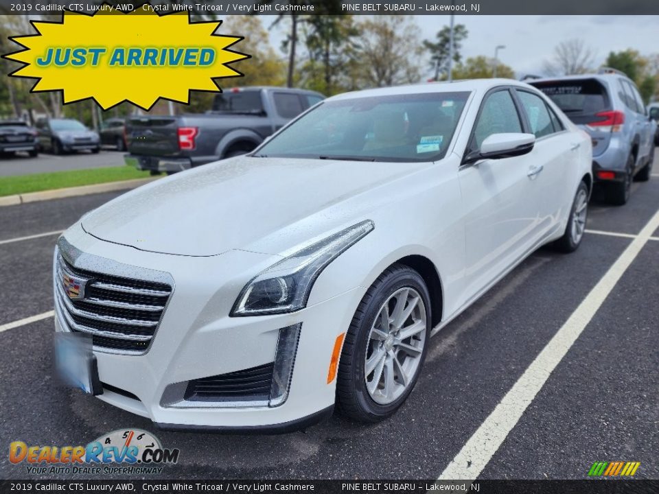 2019 Cadillac CTS Luxury AWD Crystal White Tricoat / Very Light Cashmere Photo #1