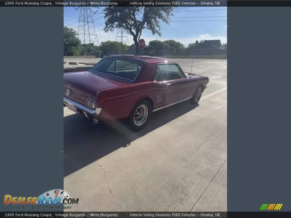 1966 Ford Mustang Coupe Vintage Burgundy / White/Burgundy Photo #17