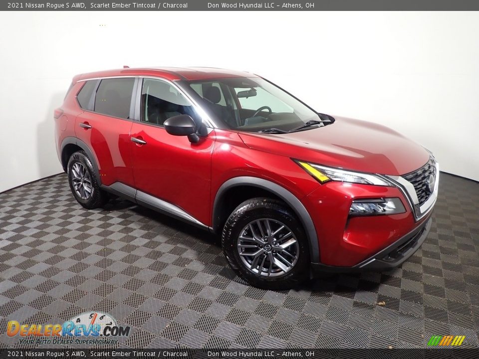 2021 Nissan Rogue S AWD Scarlet Ember Tintcoat / Charcoal Photo #3