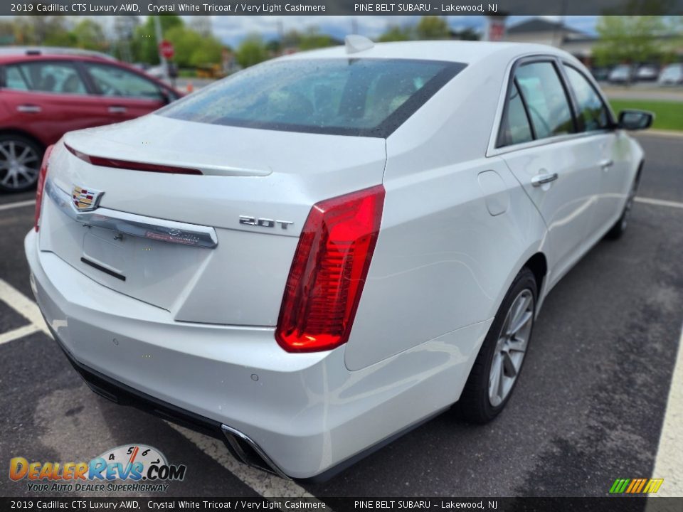 2019 Cadillac CTS Luxury AWD Crystal White Tricoat / Very Light Cashmere Photo #4