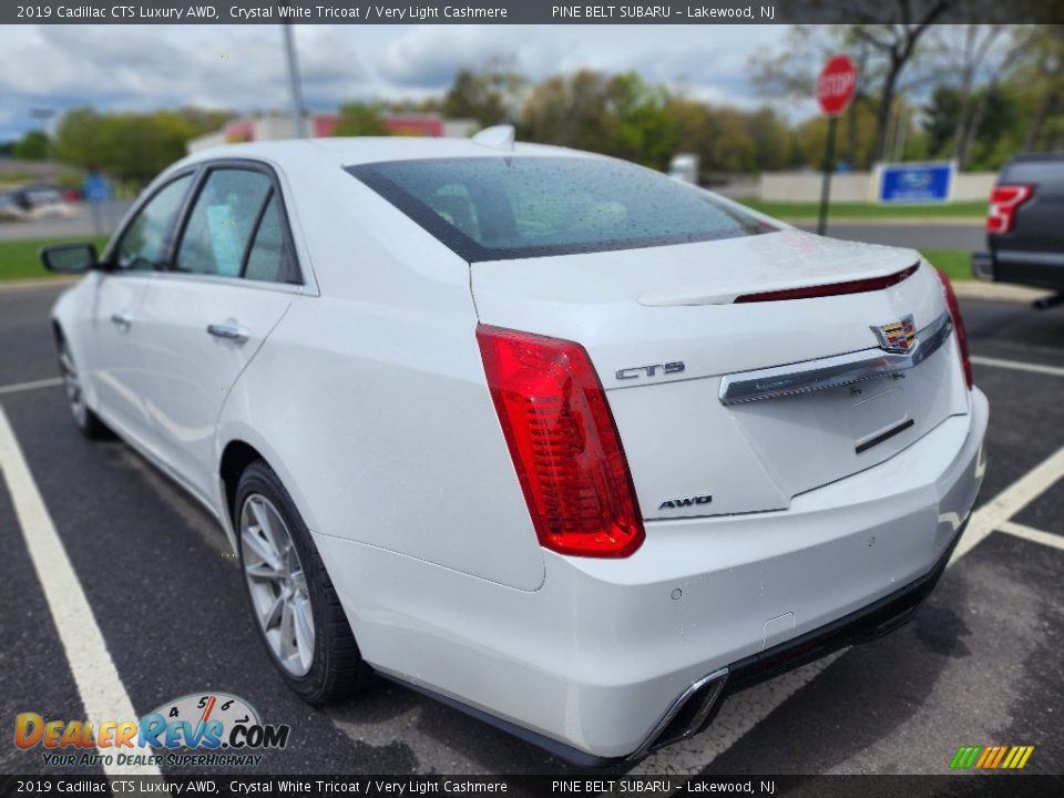 2019 Cadillac CTS Luxury AWD Crystal White Tricoat / Very Light Cashmere Photo #6