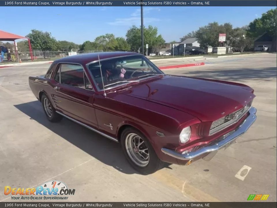 Vintage Burgundy 1966 Ford Mustang Coupe Photo #21