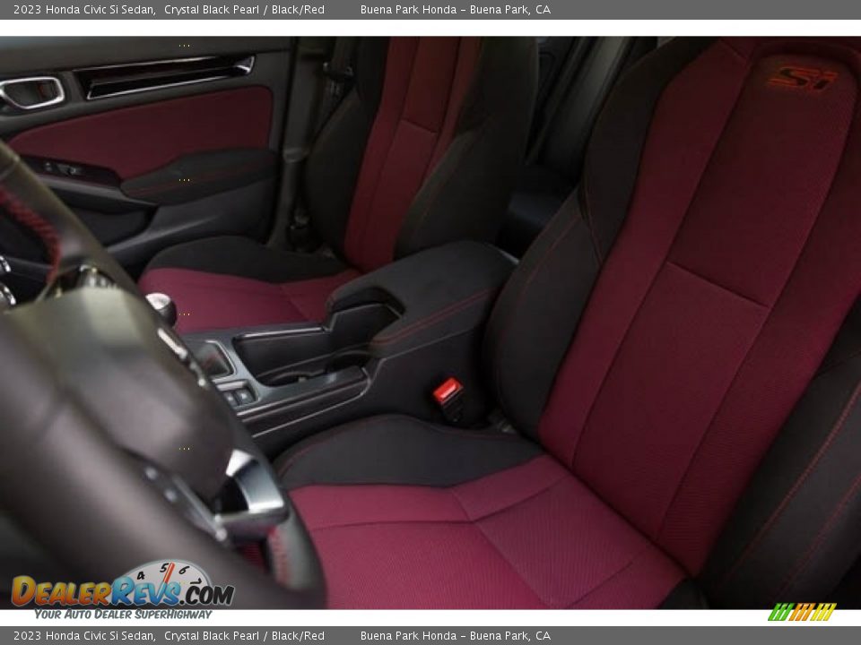 2023 Honda Civic Si Sedan Crystal Black Pearl / Black/Red Photo #17