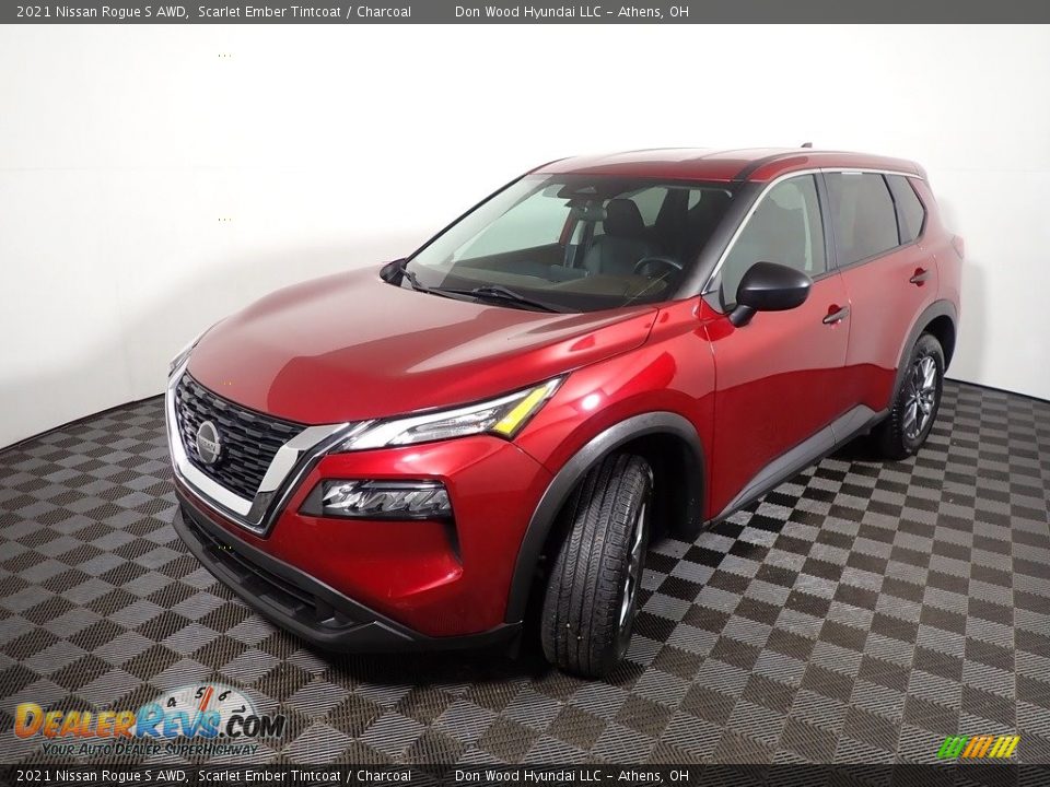 2021 Nissan Rogue S AWD Scarlet Ember Tintcoat / Charcoal Photo #9