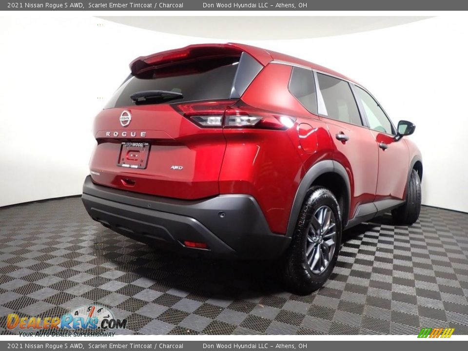 2021 Nissan Rogue S AWD Scarlet Ember Tintcoat / Charcoal Photo #16