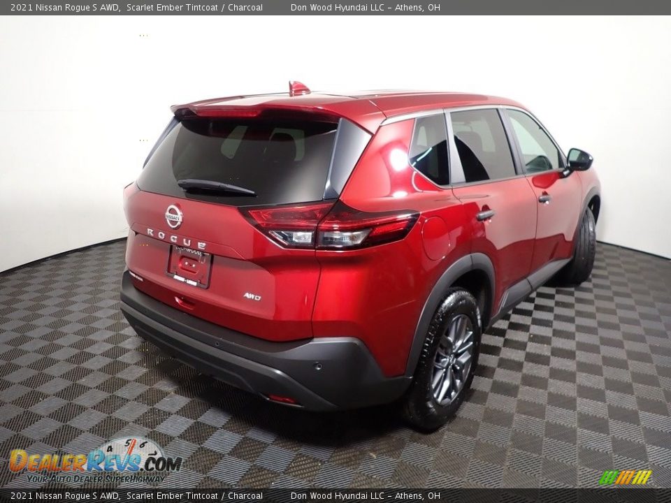 2021 Nissan Rogue S AWD Scarlet Ember Tintcoat / Charcoal Photo #17