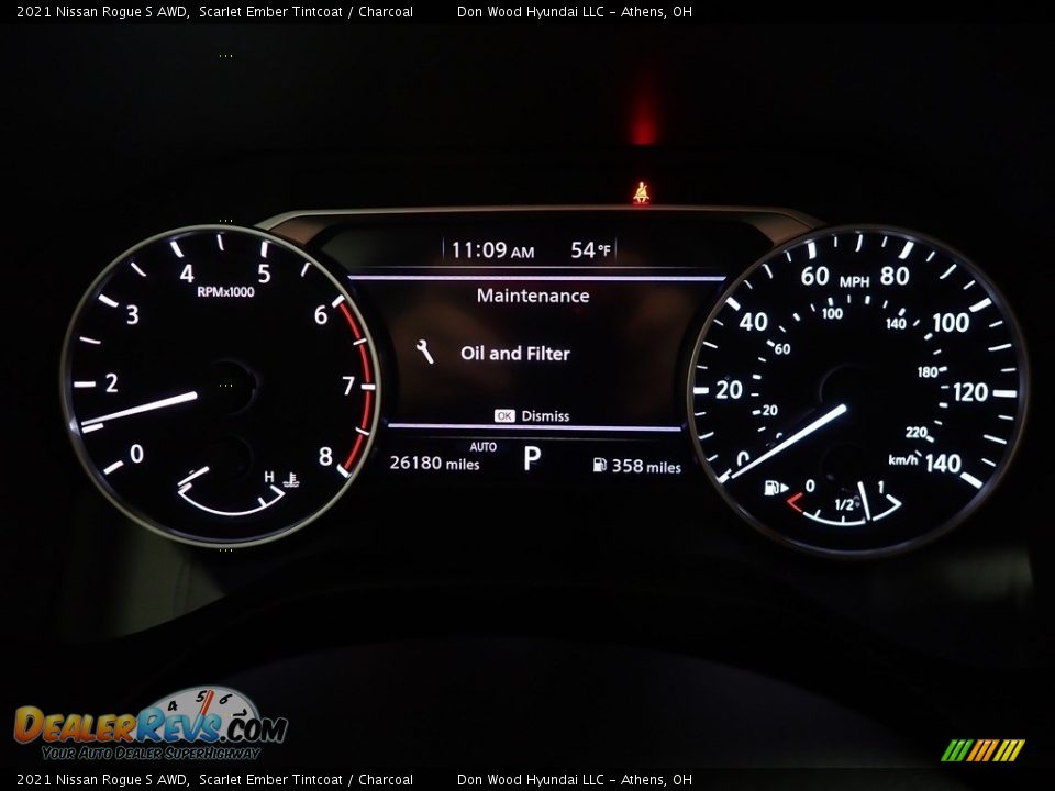 2021 Nissan Rogue S AWD Scarlet Ember Tintcoat / Charcoal Photo #26