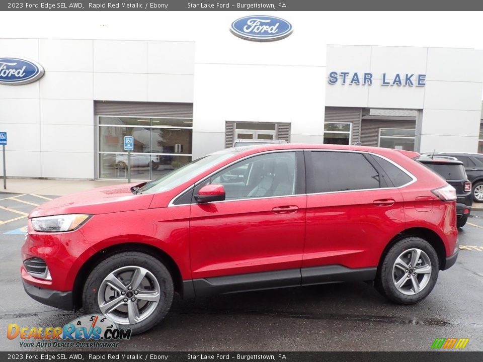 2023 Ford Edge SEL AWD Rapid Red Metallic / Ebony Photo #1