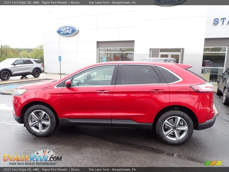 2023 Ford Edge SEL AWD Rapid Red Metallic / Ebony Photo #2