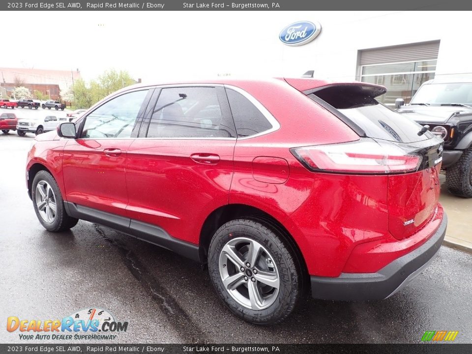 2023 Ford Edge SEL AWD Rapid Red Metallic / Ebony Photo #3