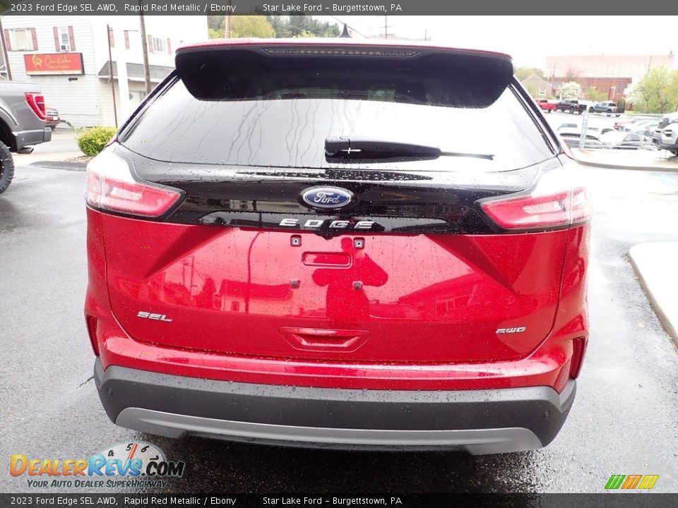 2023 Ford Edge SEL AWD Rapid Red Metallic / Ebony Photo #4