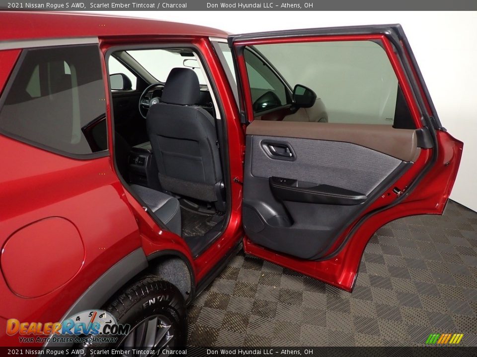 2021 Nissan Rogue S AWD Scarlet Ember Tintcoat / Charcoal Photo #34
