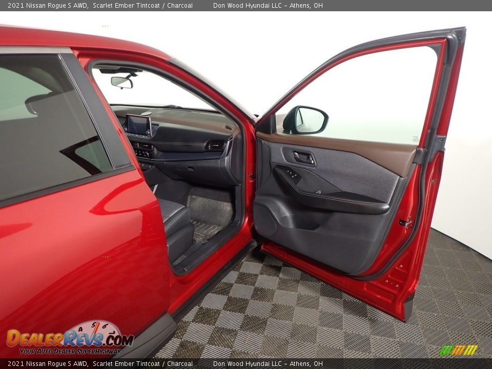 2021 Nissan Rogue S AWD Scarlet Ember Tintcoat / Charcoal Photo #36