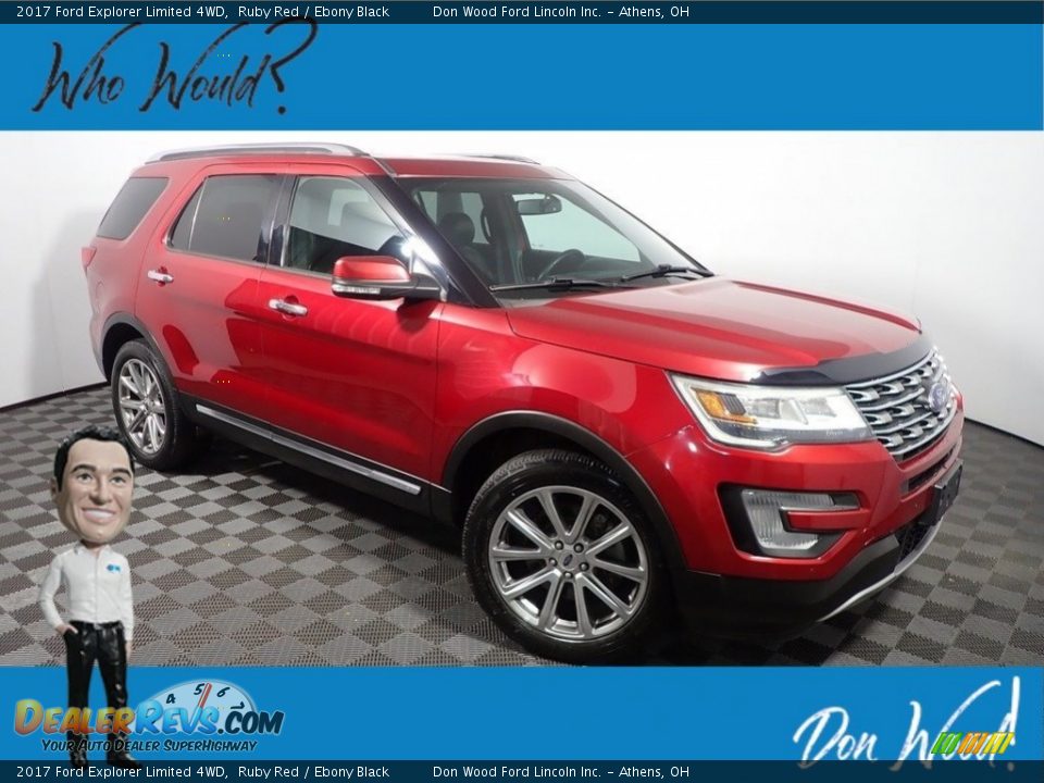 2017 Ford Explorer Limited 4WD Ruby Red / Ebony Black Photo #1