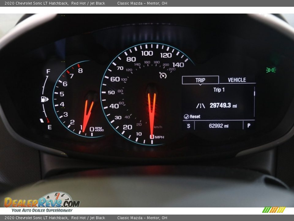 2020 Chevrolet Sonic LT Hatchback Red Hot / Jet Black Photo #8