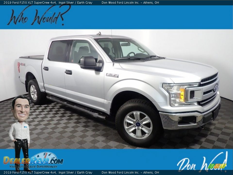 2019 Ford F150 XLT SuperCrew 4x4 Ingot Silver / Earth Gray Photo #1