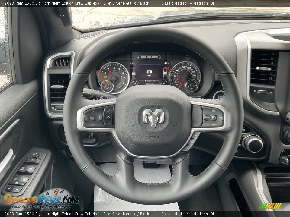 2023 Ram 1500 Big Horn Night Edition Crew Cab 4x4 Billet Silver Metallic / Black Photo #5