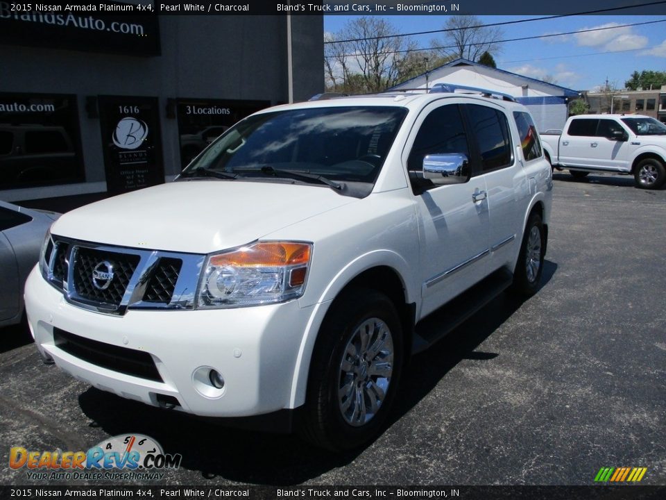 2015 Nissan Armada Platinum 4x4 Pearl White / Charcoal Photo #2