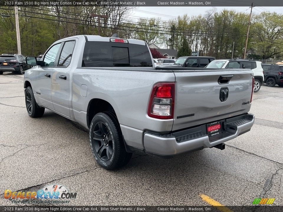 2023 Ram 1500 Big Horn Night Edition Crew Cab 4x4 Billet Silver Metallic / Black Photo #8