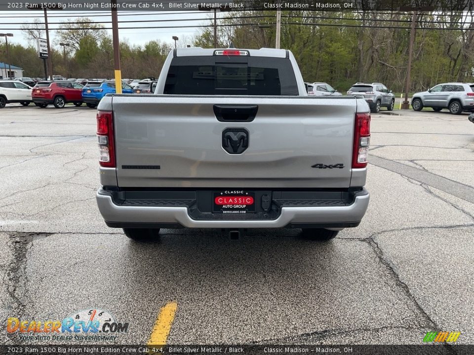 2023 Ram 1500 Big Horn Night Edition Crew Cab 4x4 Billet Silver Metallic / Black Photo #9