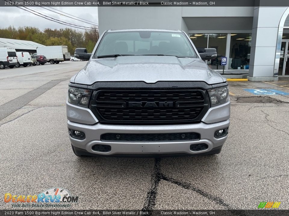 2023 Ram 1500 Big Horn Night Edition Crew Cab 4x4 Billet Silver Metallic / Black Photo #12