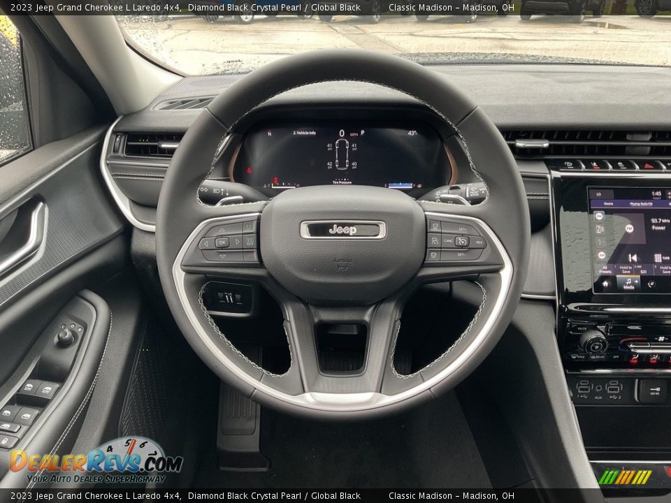 2023 Jeep Grand Cherokee L Laredo 4x4 Diamond Black Crystal Pearl / Global Black Photo #7