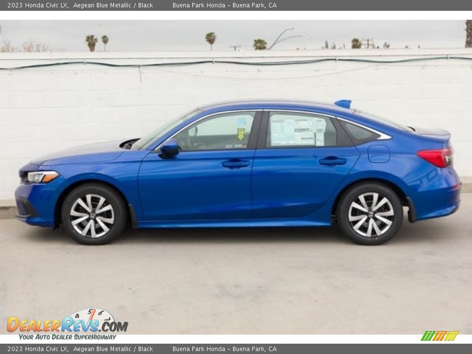 2023 Honda Civic LX Aegean Blue Metallic / Black Photo #4