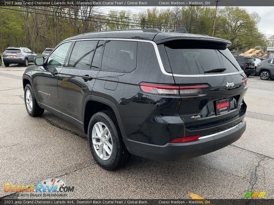 2023 Jeep Grand Cherokee L Laredo 4x4 Diamond Black Crystal Pearl / Global Black Photo #12