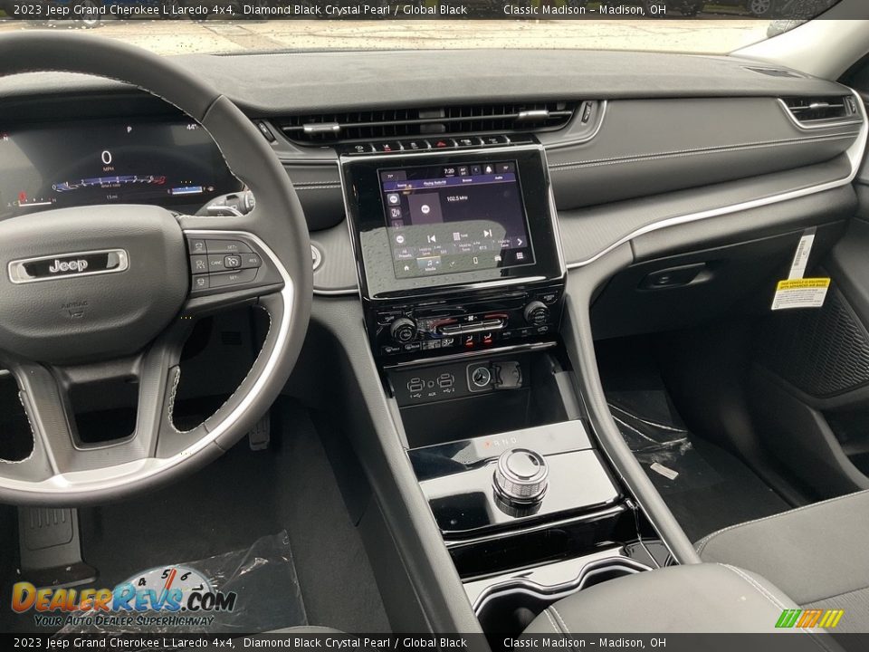 2023 Jeep Grand Cherokee L Laredo 4x4 Diamond Black Crystal Pearl / Global Black Photo #6