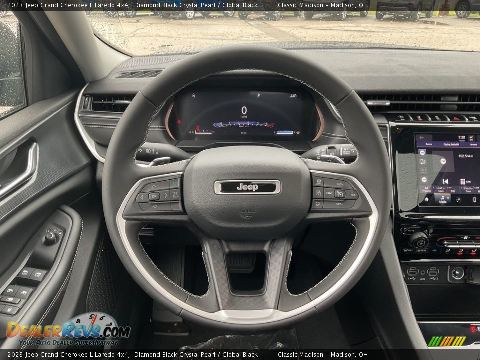 2023 Jeep Grand Cherokee L Laredo 4x4 Diamond Black Crystal Pearl / Global Black Photo #7