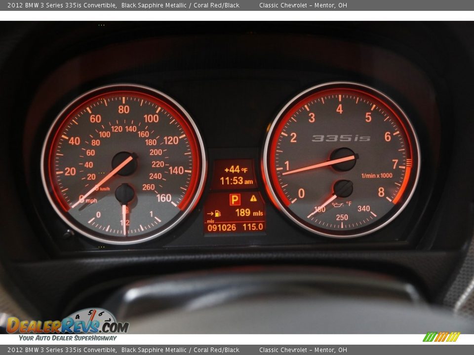 2012 BMW 3 Series 335is Convertible Gauges Photo #9