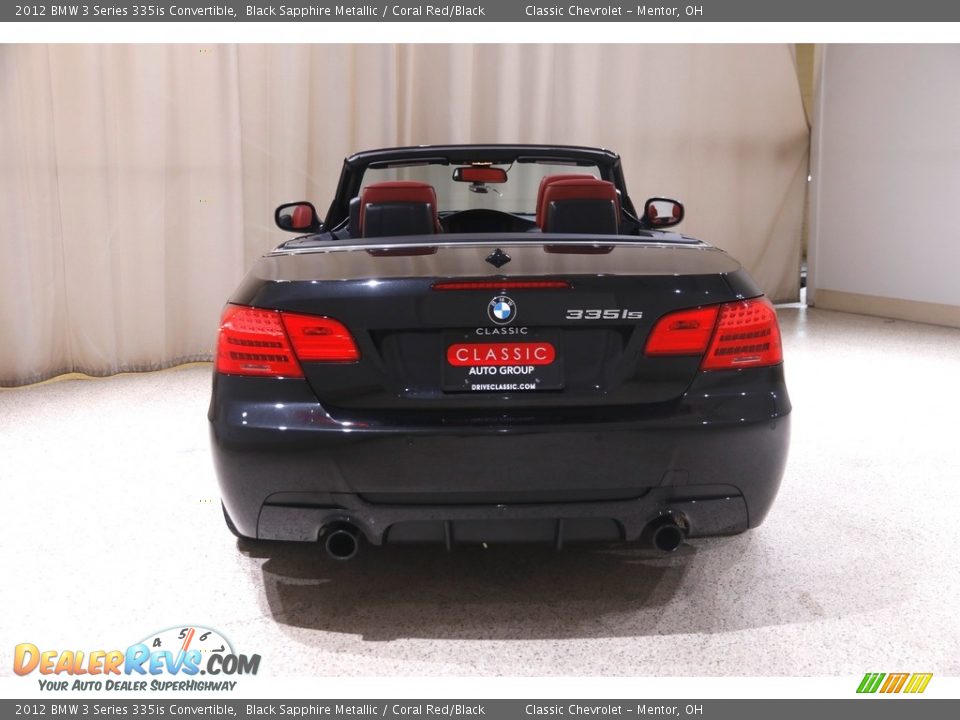 2012 BMW 3 Series 335is Convertible Black Sapphire Metallic / Coral Red/Black Photo #21