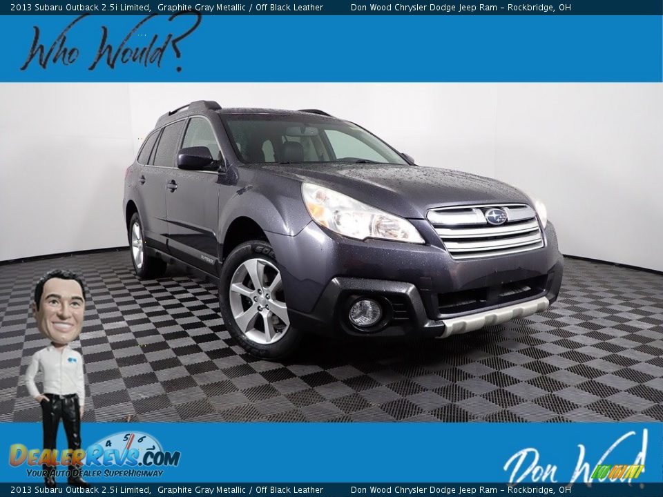 2013 Subaru Outback 2.5i Limited Graphite Gray Metallic / Off Black Leather Photo #1