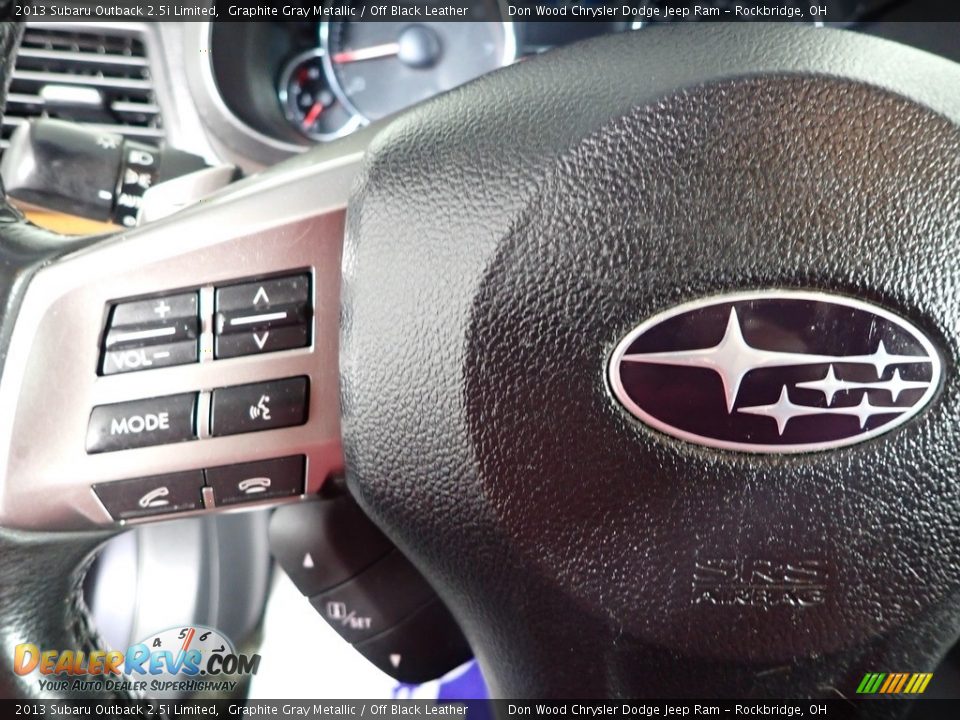 2013 Subaru Outback 2.5i Limited Graphite Gray Metallic / Off Black Leather Photo #17