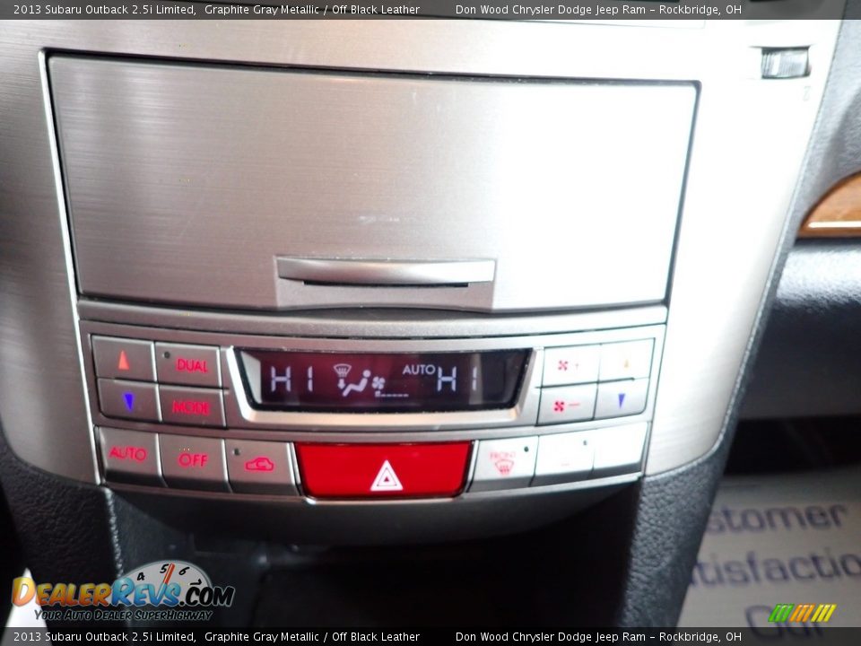 2013 Subaru Outback 2.5i Limited Graphite Gray Metallic / Off Black Leather Photo #20