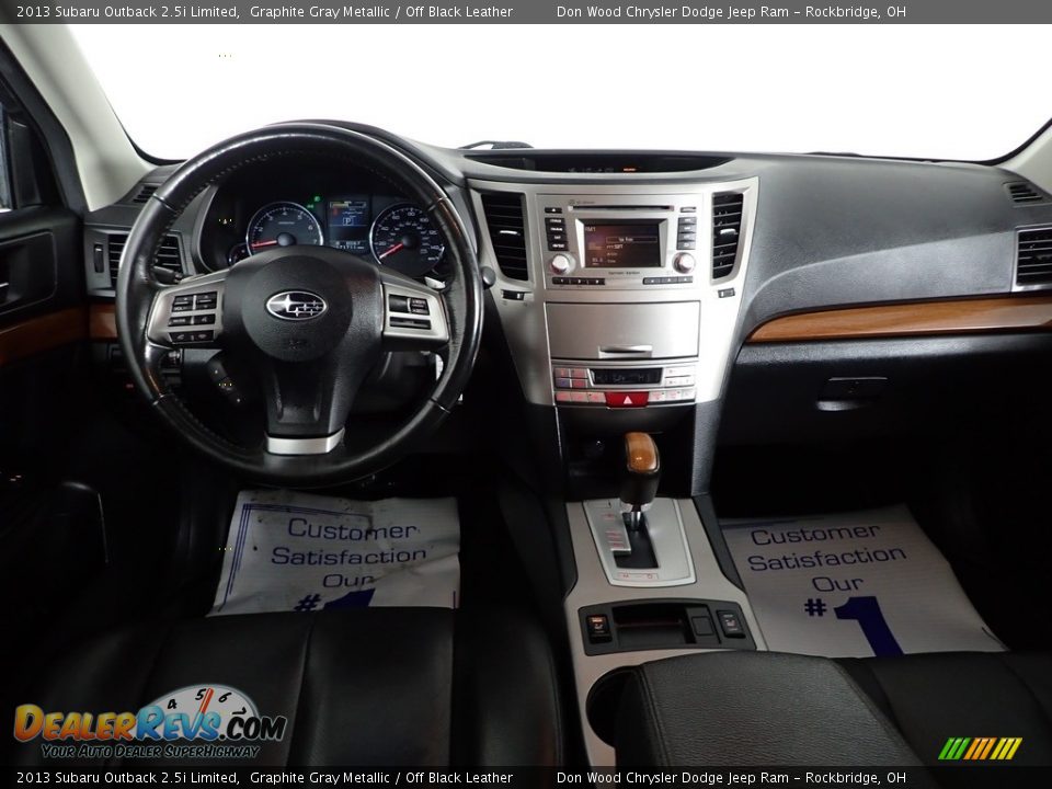 2013 Subaru Outback 2.5i Limited Graphite Gray Metallic / Off Black Leather Photo #27