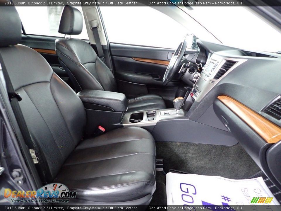 2013 Subaru Outback 2.5i Limited Graphite Gray Metallic / Off Black Leather Photo #29