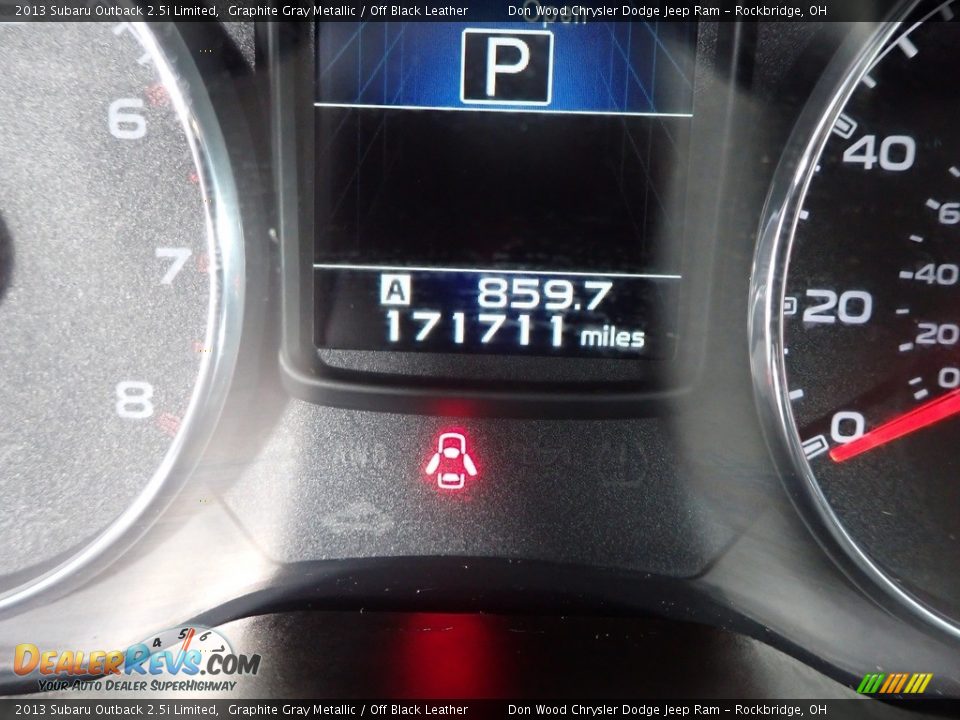 2013 Subaru Outback 2.5i Limited Graphite Gray Metallic / Off Black Leather Photo #33