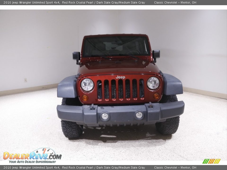 2010 Jeep Wrangler Unlimited Sport 4x4 Red Rock Crystal Pearl / Dark Slate Gray/Medium Slate Gray Photo #2
