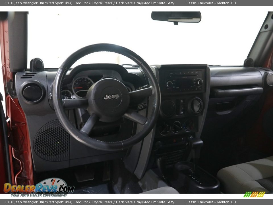 2010 Jeep Wrangler Unlimited Sport 4x4 Red Rock Crystal Pearl / Dark Slate Gray/Medium Slate Gray Photo #6