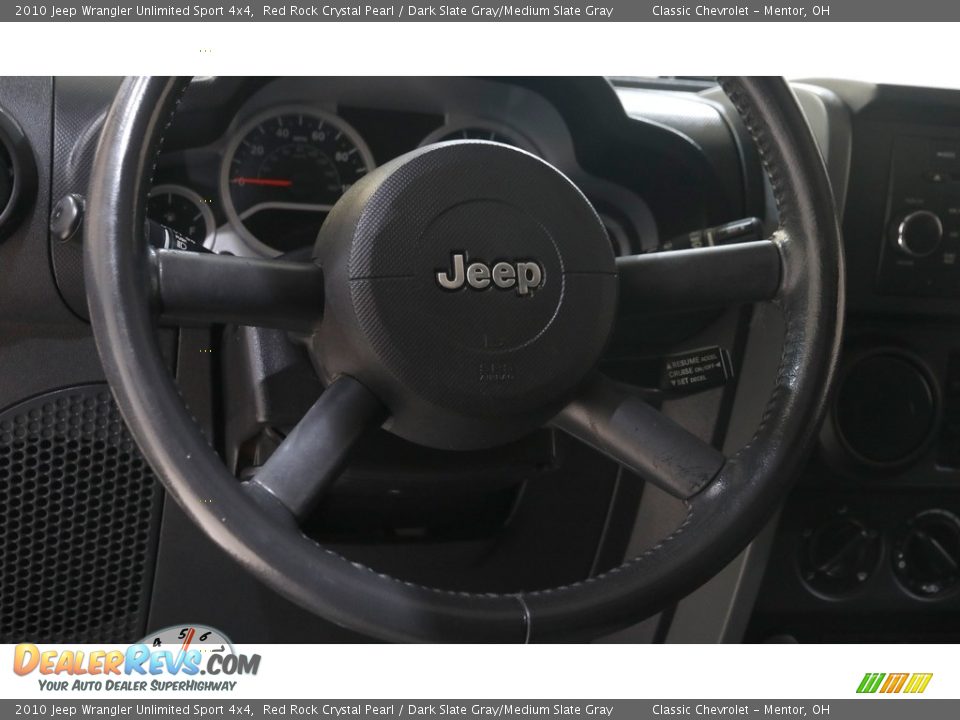 2010 Jeep Wrangler Unlimited Sport 4x4 Red Rock Crystal Pearl / Dark Slate Gray/Medium Slate Gray Photo #7