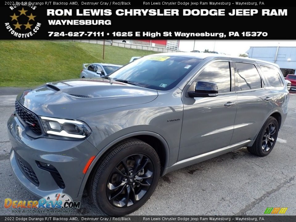 2022 Dodge Durango R/T Blacktop AWD Destroyer Gray / Red/Black Photo #1