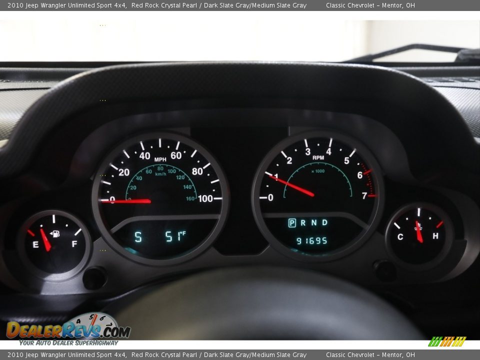 2010 Jeep Wrangler Unlimited Sport 4x4 Red Rock Crystal Pearl / Dark Slate Gray/Medium Slate Gray Photo #8