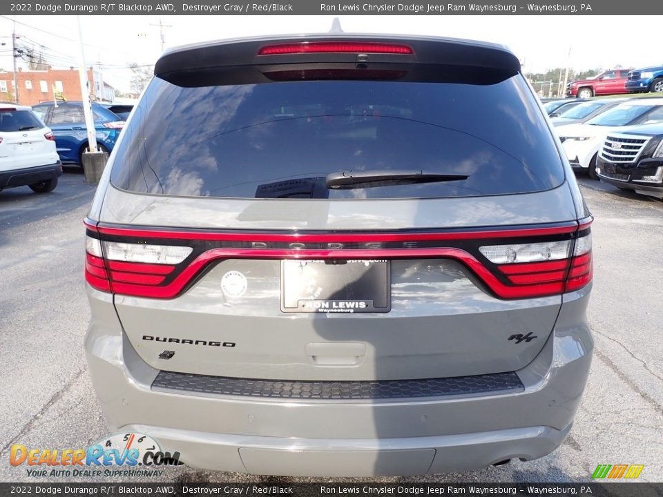 2022 Dodge Durango R/T Blacktop AWD Destroyer Gray / Red/Black Photo #4